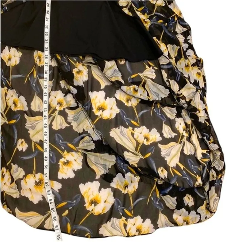 INC Cocktail Dress 10 Semi Formal Y2K Medium Maxi Boho Adjustable Fairy Cottage Black - Image 15