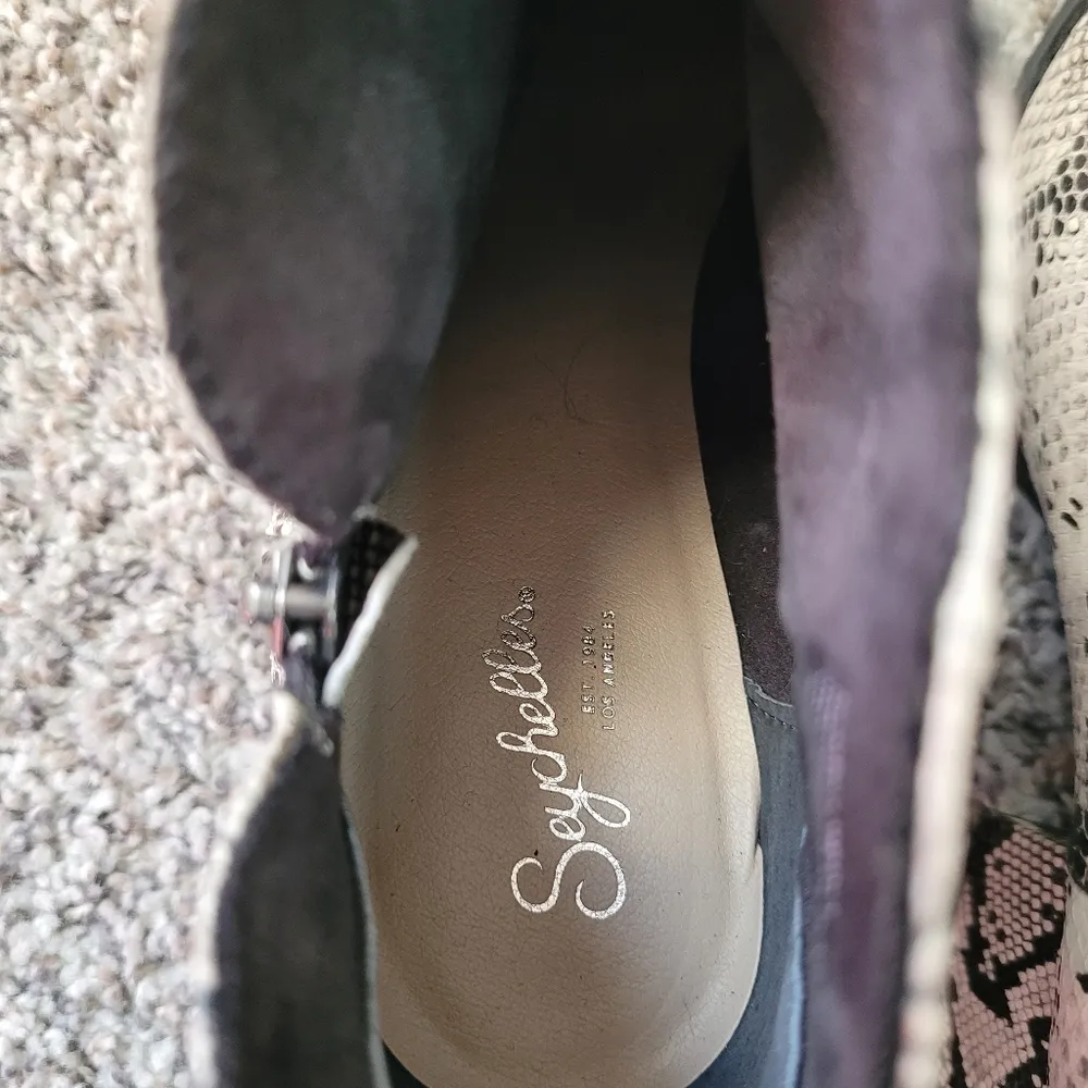 Seychelles Snakeskin Block Heel Booties - Image 10