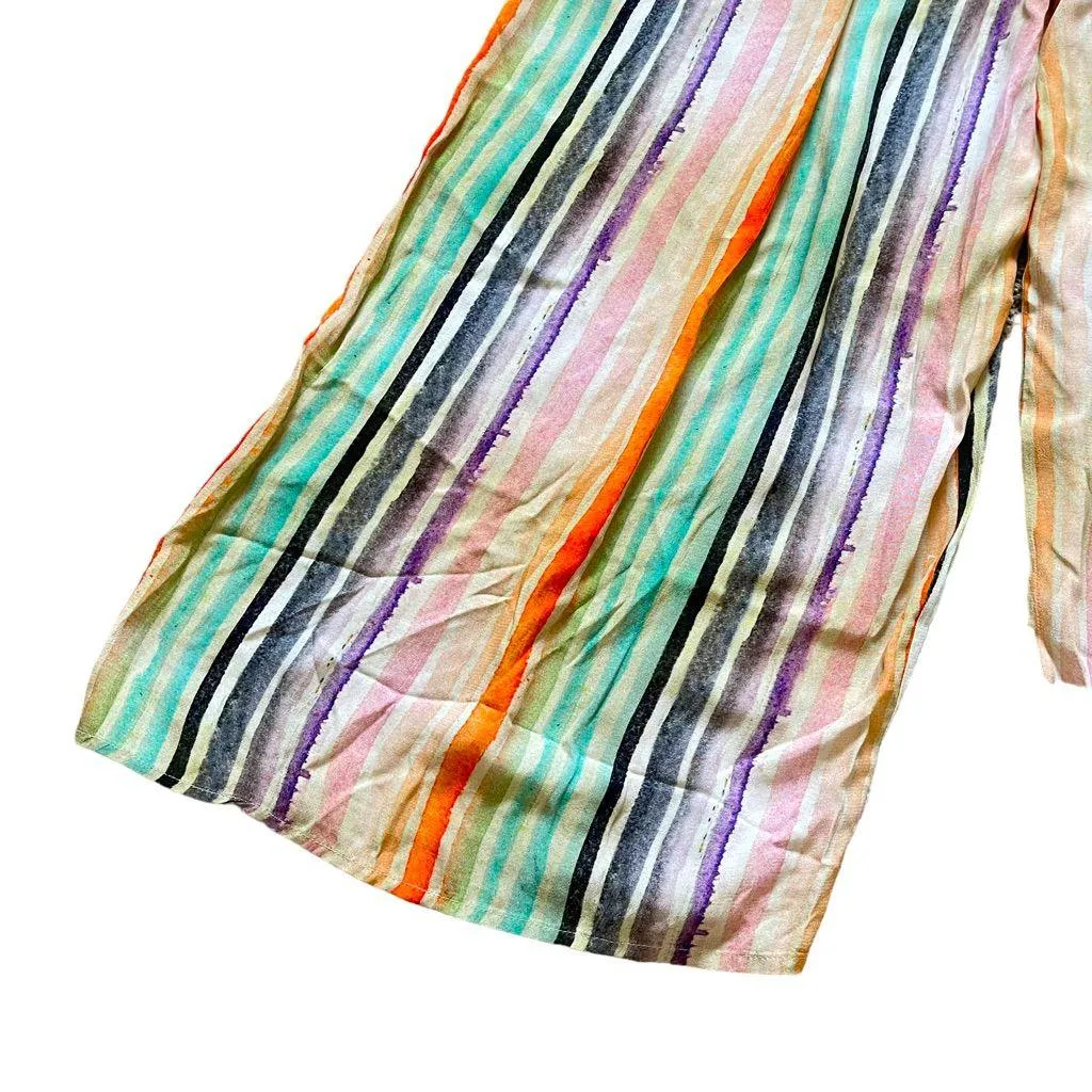 NWT Anthropologie Blank London Gallery Row Watercolor Stripe Print Jumpsuit S - Image 11