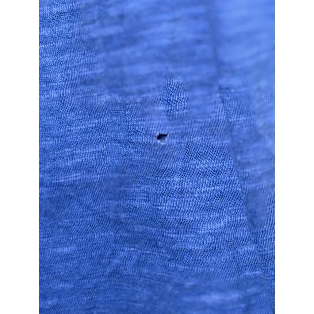 Anthropologie Heather Blue Cotton Scoop Neck Short Sleeve Tee Shirt Tops Size S - Image 7