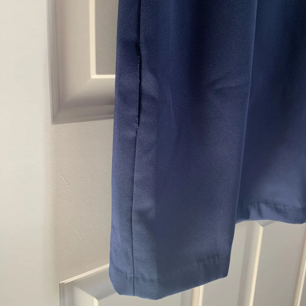 Sam Edelman  Cady Drape Neck Mini Dress - Size 12 -‎ Navy Blue - NWT - Image 10