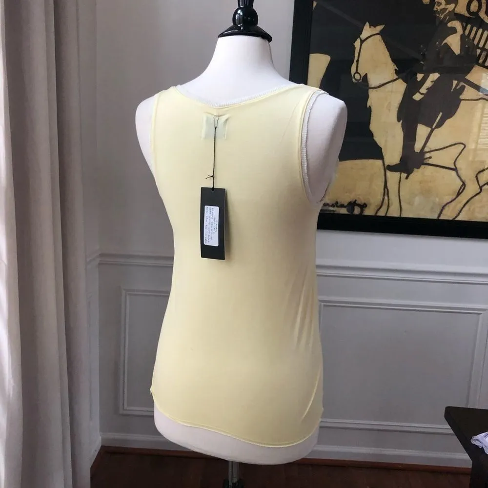 Tina Jo Banana Yellow Basic Tank NWT Size M - Image 4