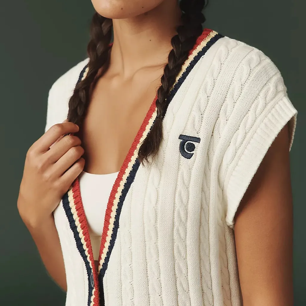 Tretorn x Anthropologie Longline Short-Sleeve Cardigan - Image 4