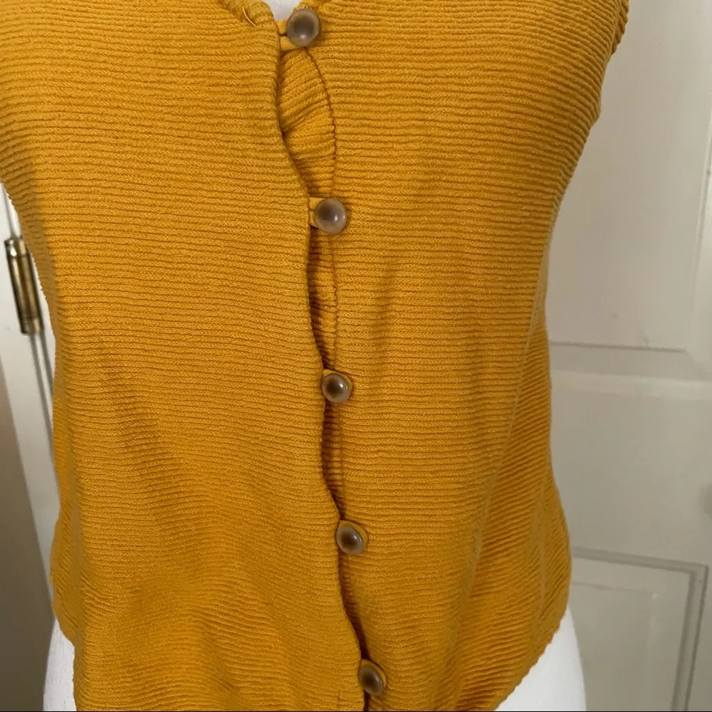 Madewell Texture &Thread Button Front Tie Tank Top - Image 6
