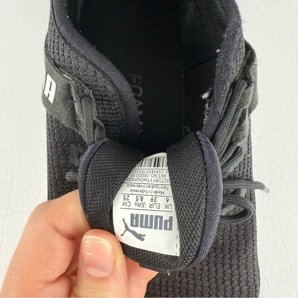 Puma Black Athletic Shoes with White Soles - Image 5