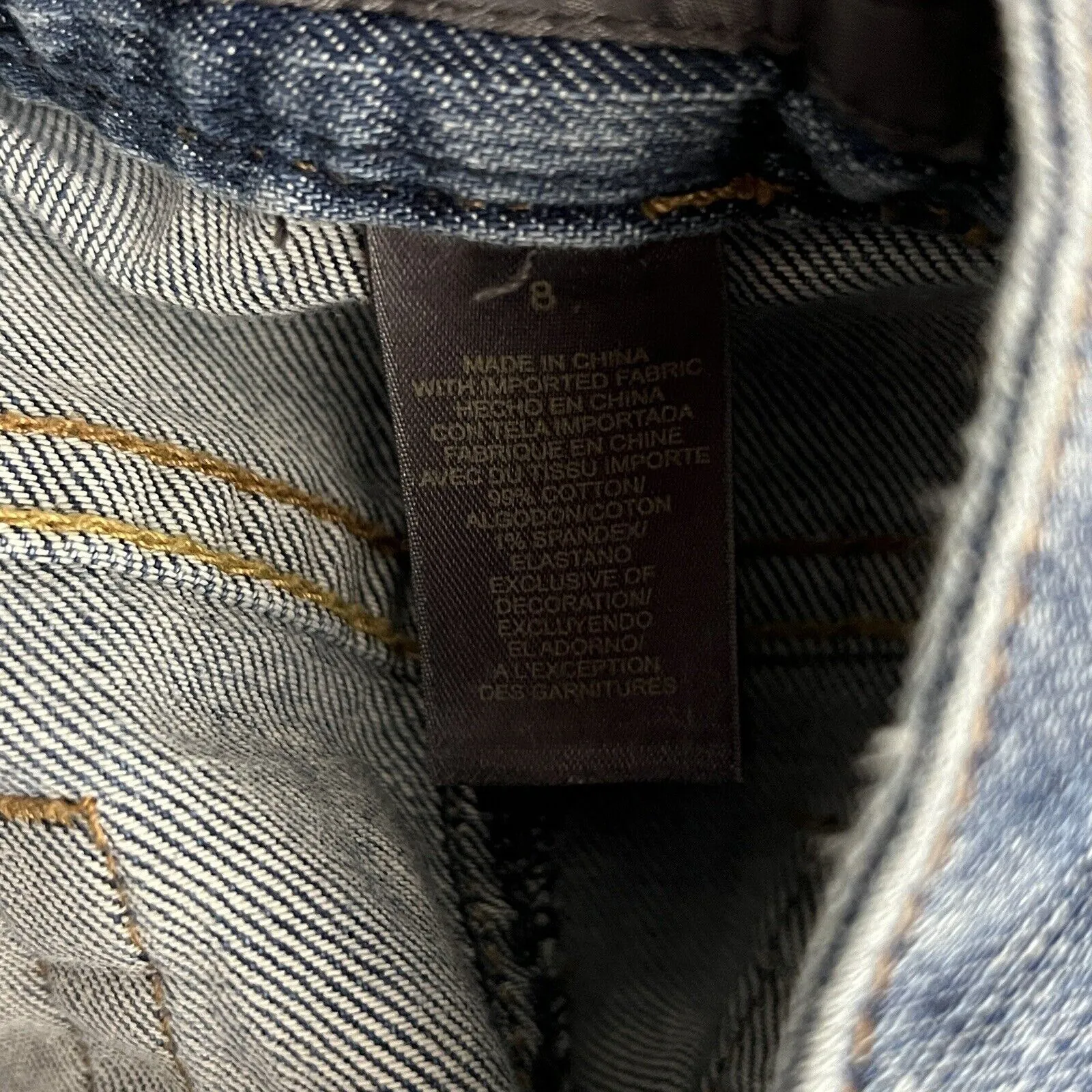 Liz Claiborne Skirt Womens 8‎ Blue Denim Jean Skirt Medium Wash Retro Casual Y2K - Image 4