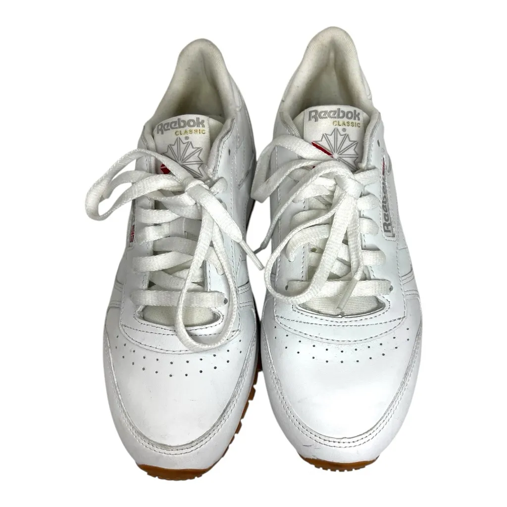 Reebok Women Classic Leather Sneaker White/Gum‎ Size 8 GY0956 - Image 3