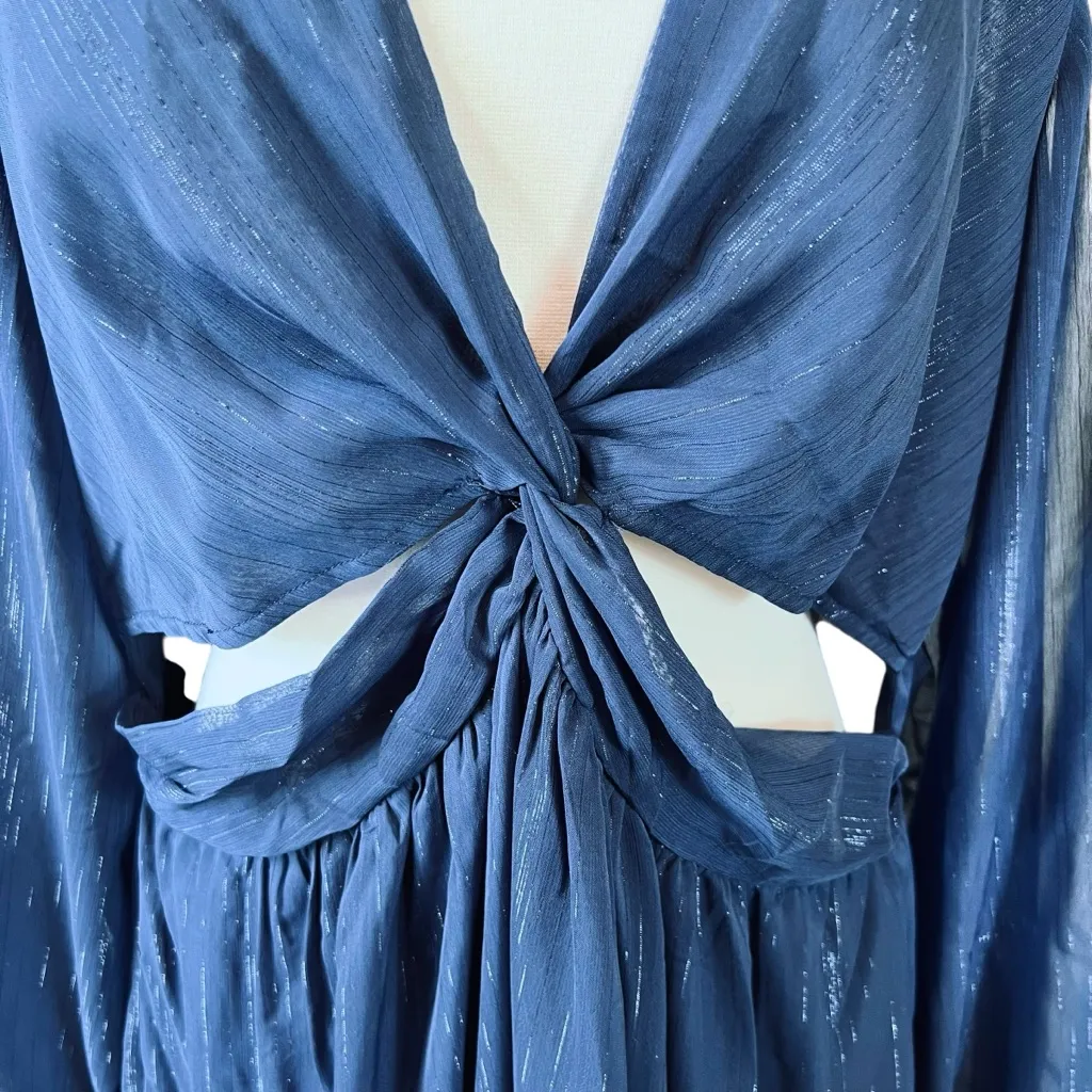 Showpo Edelyn Midi Dress cut out balloon sleeve tiered dress - Image 5