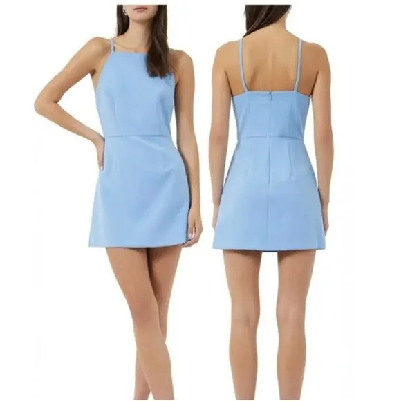 French Connection Whisper Dress in Blue Size 8 - Image 2