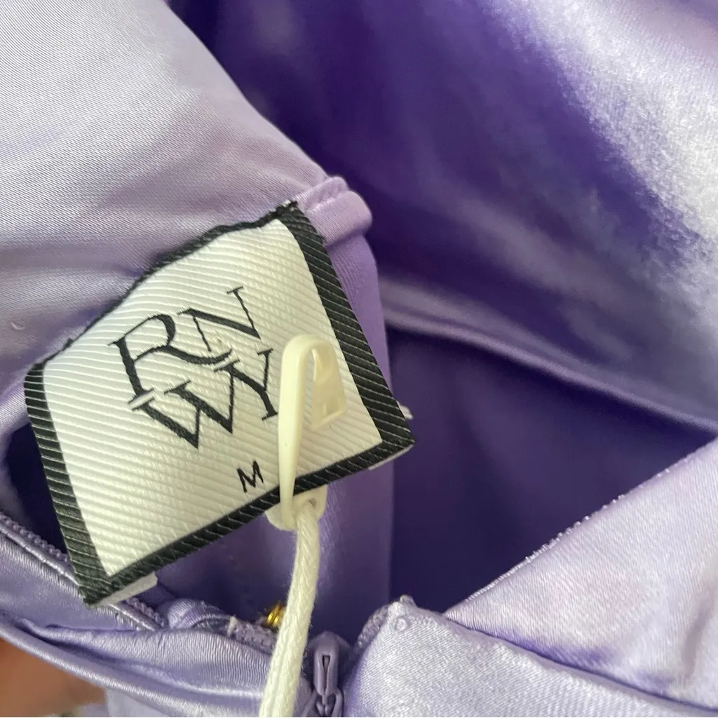 Runaway The Label Havanna Satin Maxi Dress in Lilac - Image 6