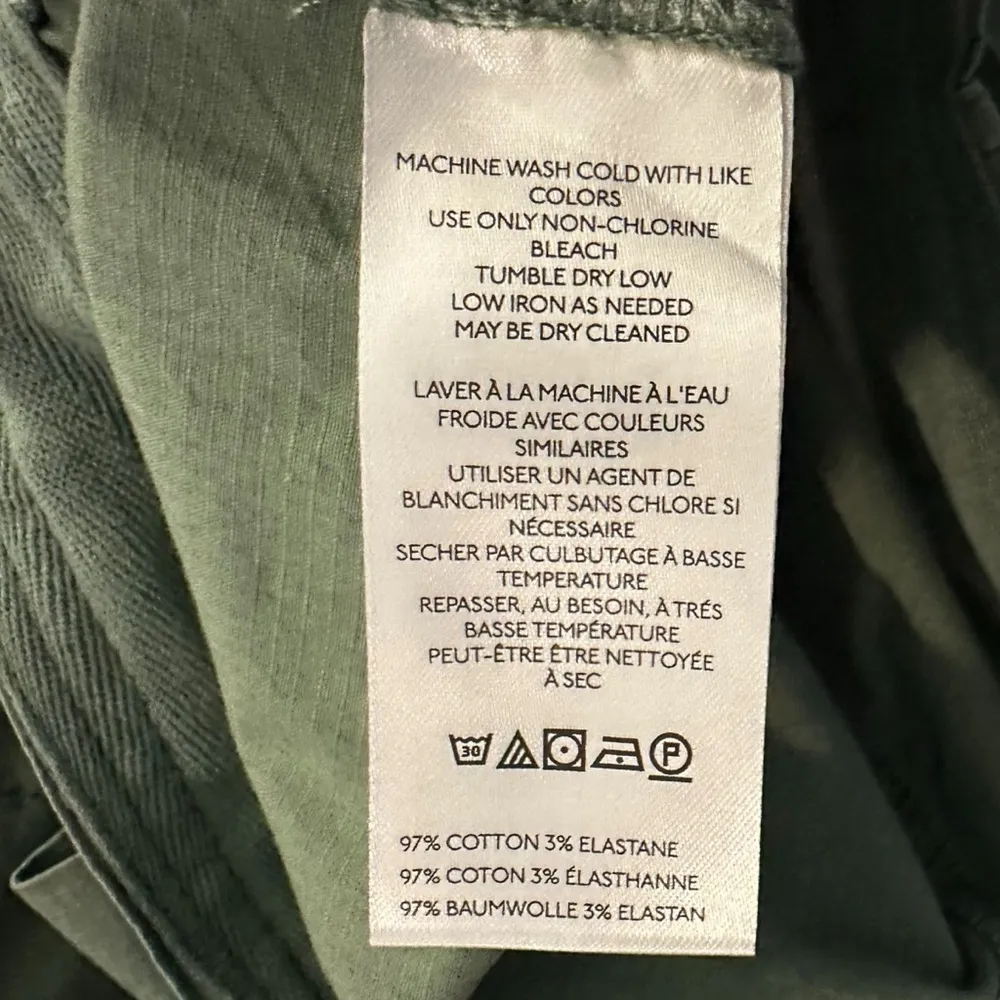 Anthropologie Pilcro Slouchy Fit Surplus Pants 28 Barrel Cargo Army Green NWT - Image 13