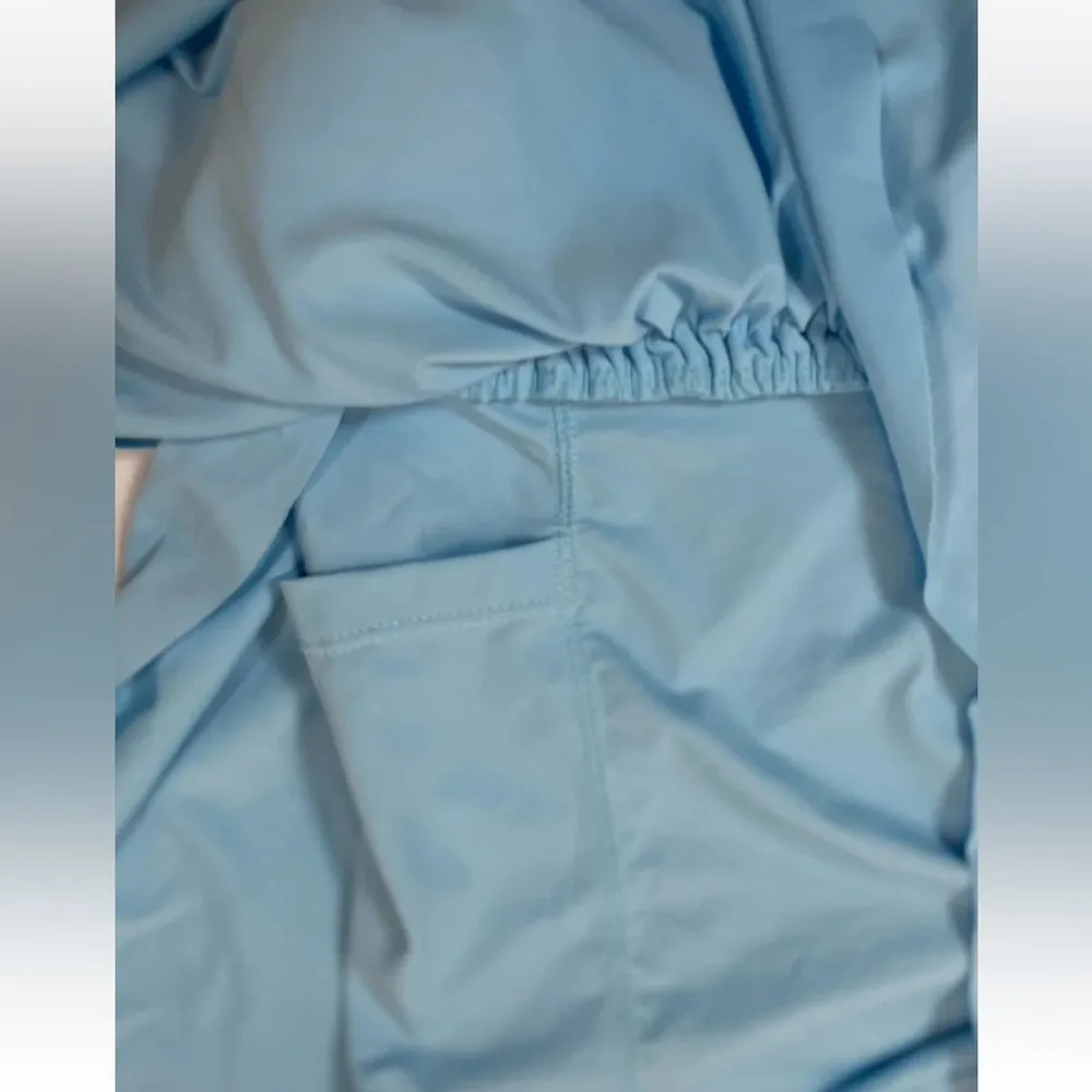 2 in 1 Flowy Athletic Short Skirt Workout Trendy Blue Spandex Comfort Woman’s XL - Image 14