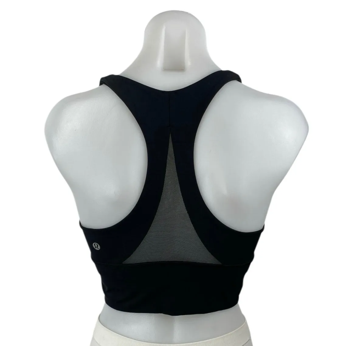 Lululemon x Soulscycle Black Racerback Mesh Yoga Athletic Sports Bra Crop Top M Size M - Image 2