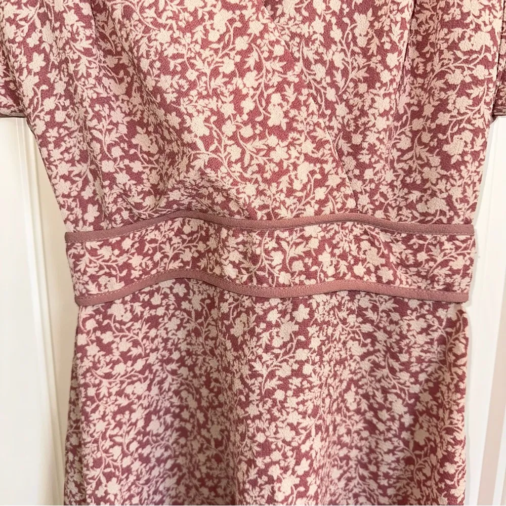 Monteau, dusty, pink floral dress women XS - Image 6