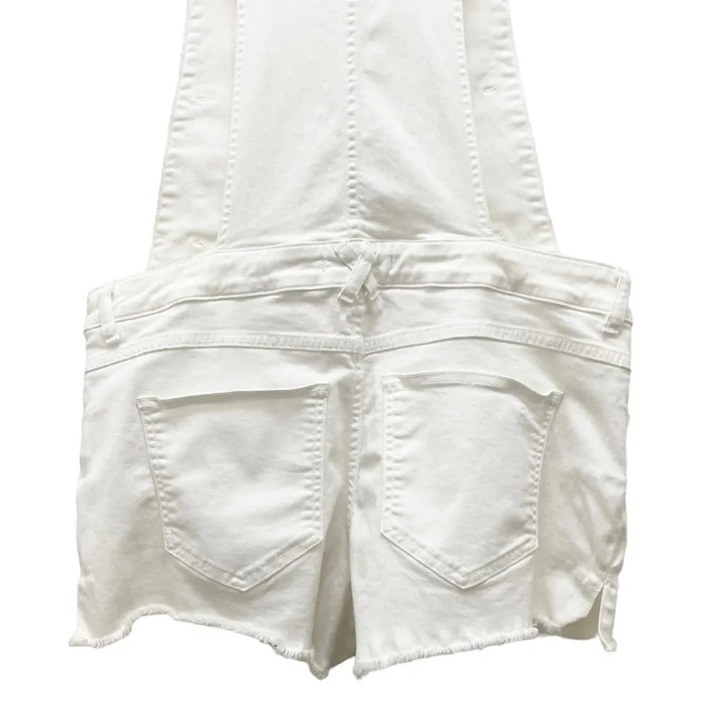 Rebecca Minkoff Shlee Dungarees White Cutoff Denim Shortalls Women’s Size Large - Image 10