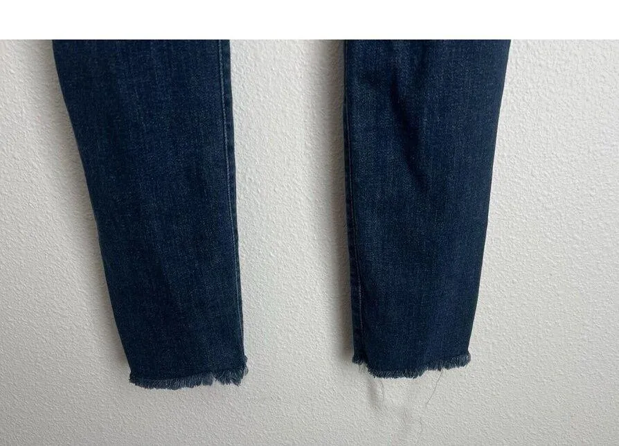 Mother Jeans Women’s Size 26 Blue Looker Ankle Fray Hem Girl Crush Denim - Image 7