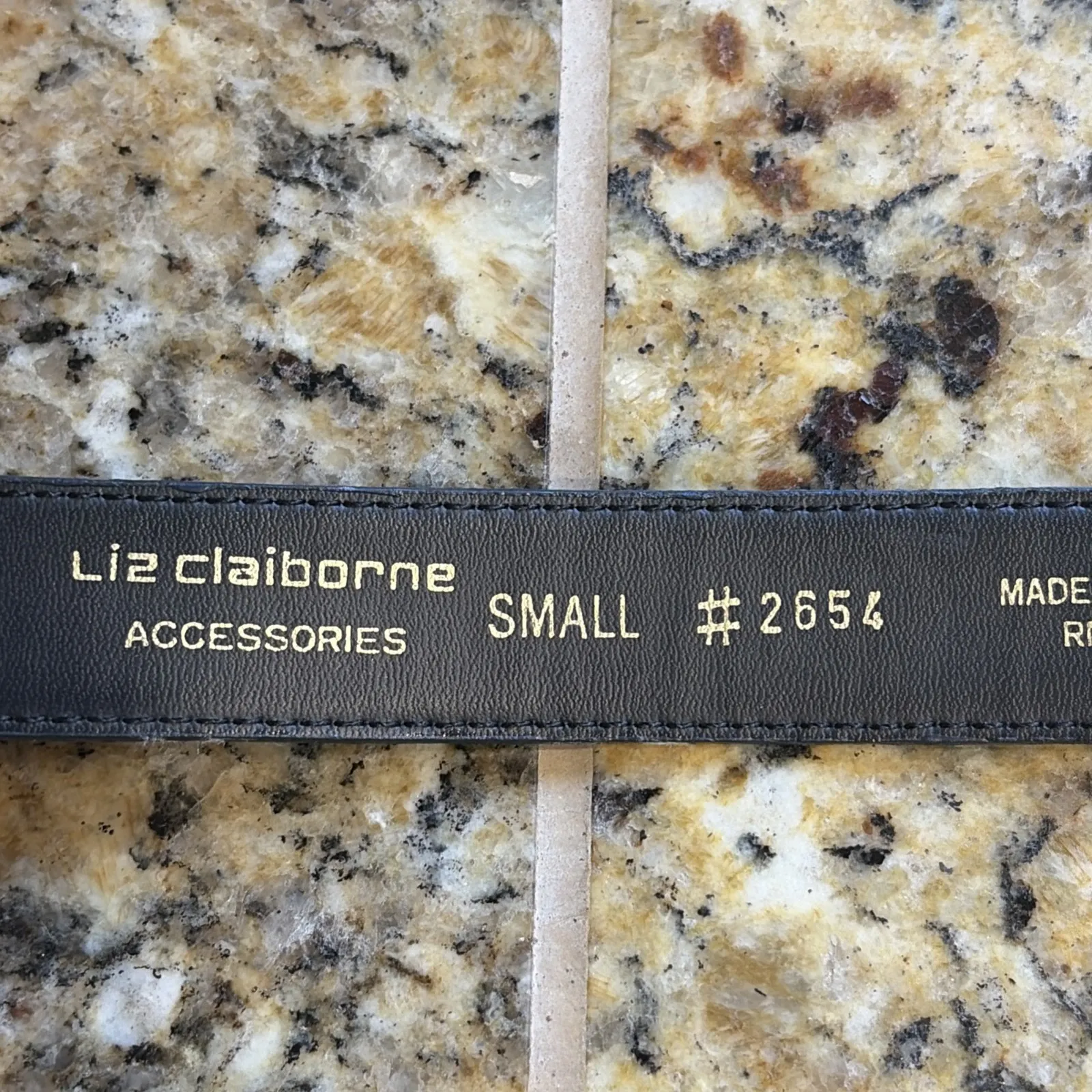 Liz Claiborne Blue Lizard Embossed Genuine Leather Belt #2654 Womens Small VTG - Image 9