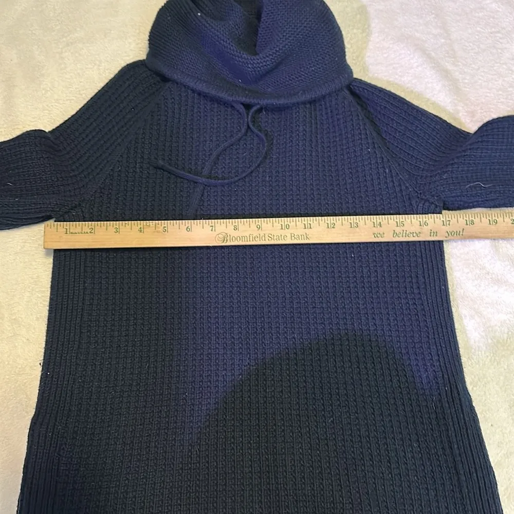 Athleta cowl neck merino wool blend sweater Size Xsmall Navy Blue - Image 11