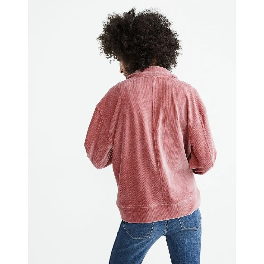 Madewell Texture & Thread Velour Corduroy Bomber Jacket XXS - Image 2