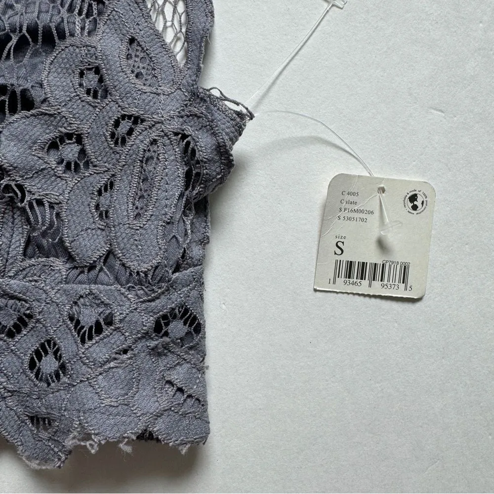 Free People Adella Bralette Slate Grey Size Small NWT - Image 6