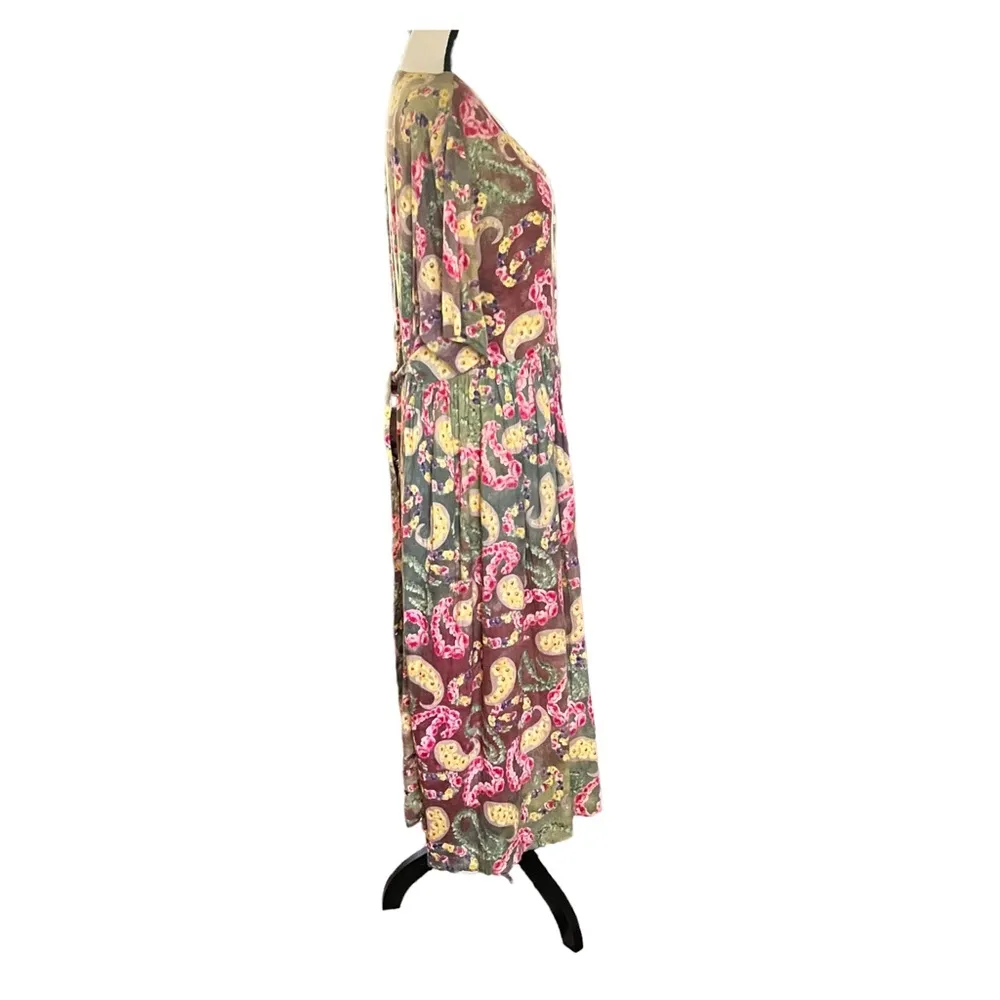 Vintage Paisley, cottage core maxi dress Size 1X - Image 4
