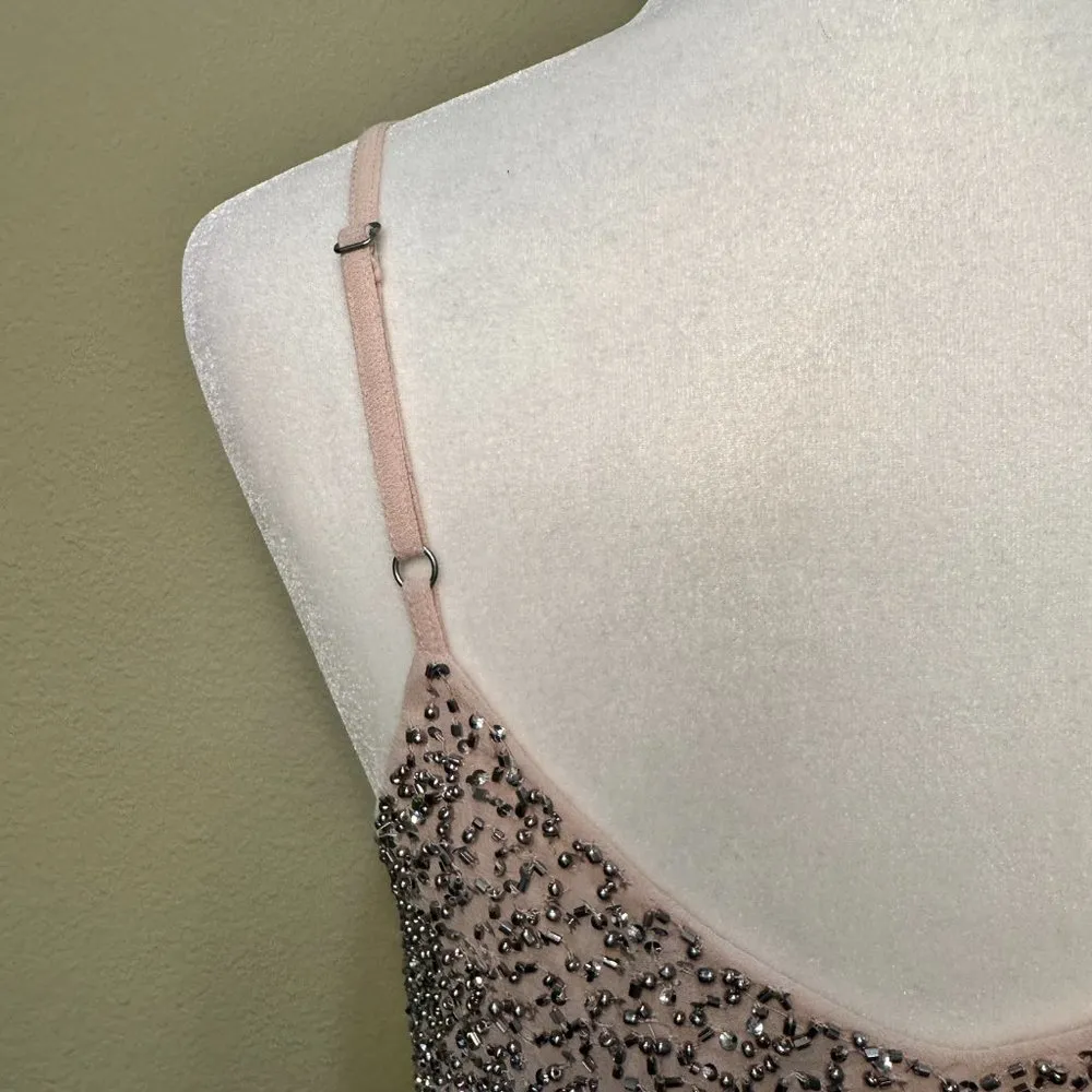 FOREVER 21 Blush Pink Sequin Crop Top Tank Top - size XS - Image 6