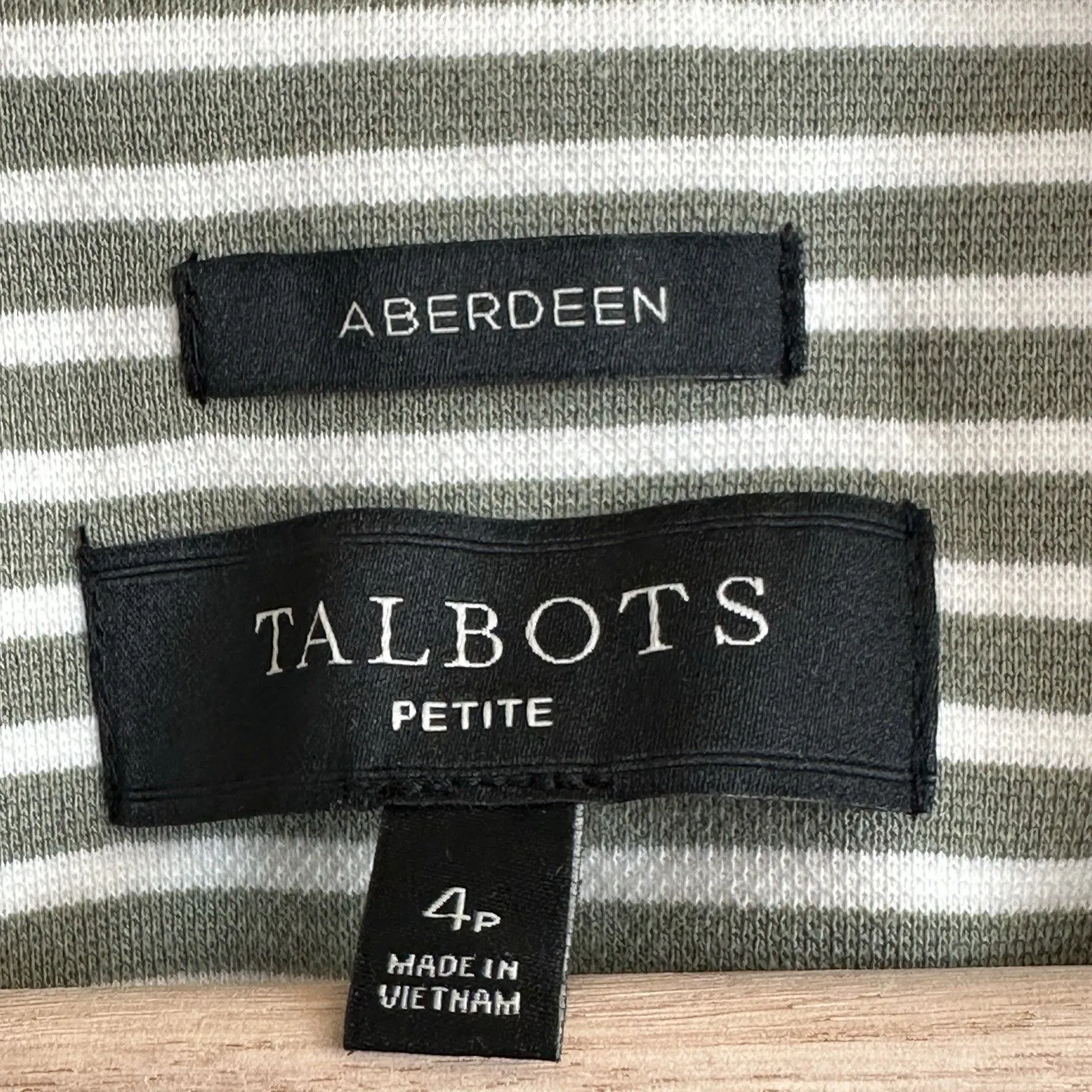 Talbots Aberdeen Knit Blazer Women's 4P Stripe Pique Office Career Business - Image 4