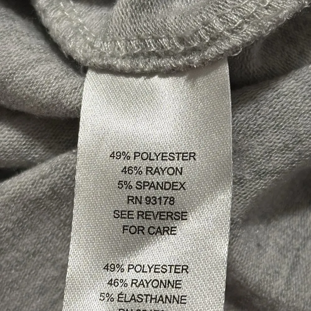 TAHARI women's size XL pullover long sleeve light grey heather thin sweatshirt - Image 8