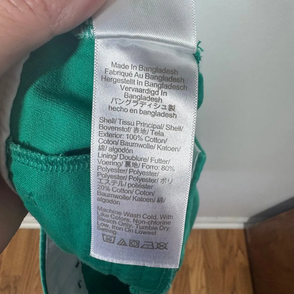 J.CREW Shorts Women 2 Green 100% Cotton Spring Summer Preppy Minimal Casual - Image 6