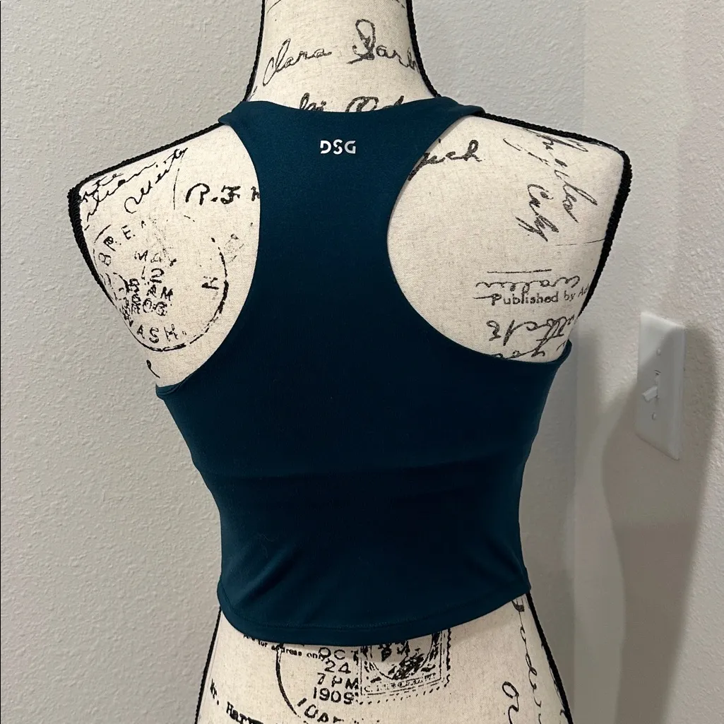 DSG Dark Teal Sleeveless cropped Top Size L - Image 3
