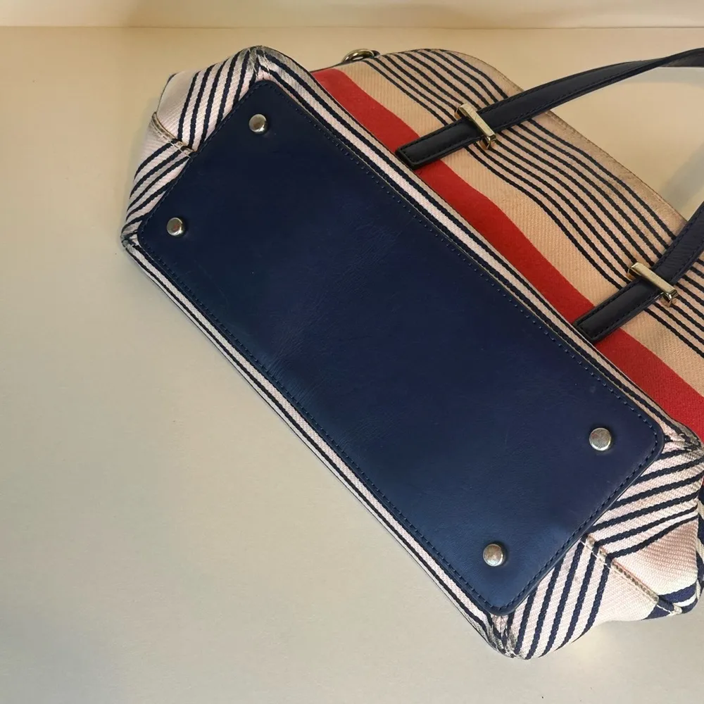Kate Spade  Red and Navy Striped Women's Bag - Image 5