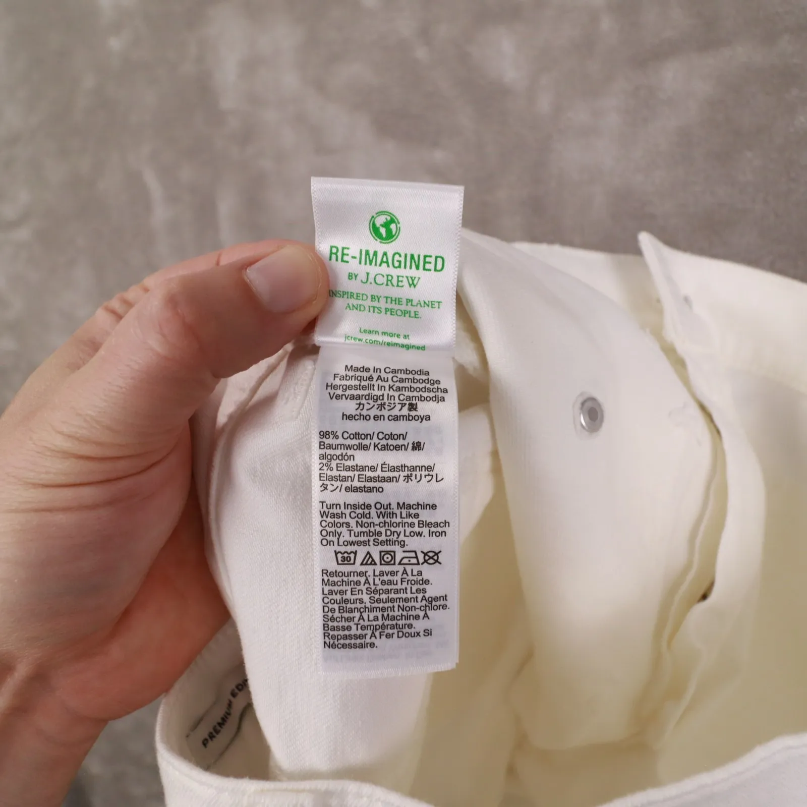 J. Crew White Full Length Slim Wide Leg Denim Jeans Women's 28 CG417 - Image 10