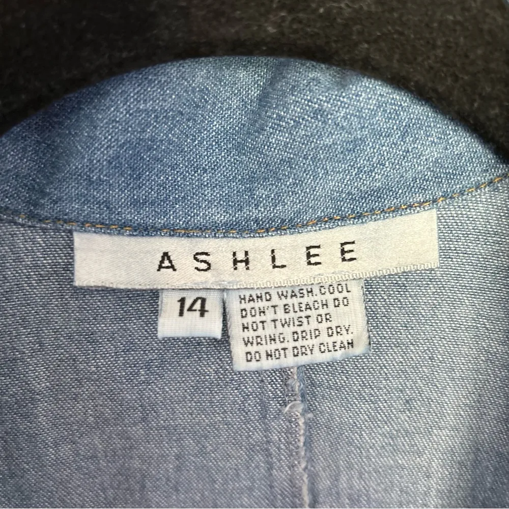 Vintage Ashlee Denim Studded Embellished Romper Size 14 Western Rodeo Concert Blue - Image 7