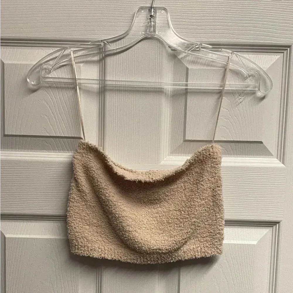 NWOT Altar’d State Intimates Fuzzy Neutral Tube Top Size XL - Image 2