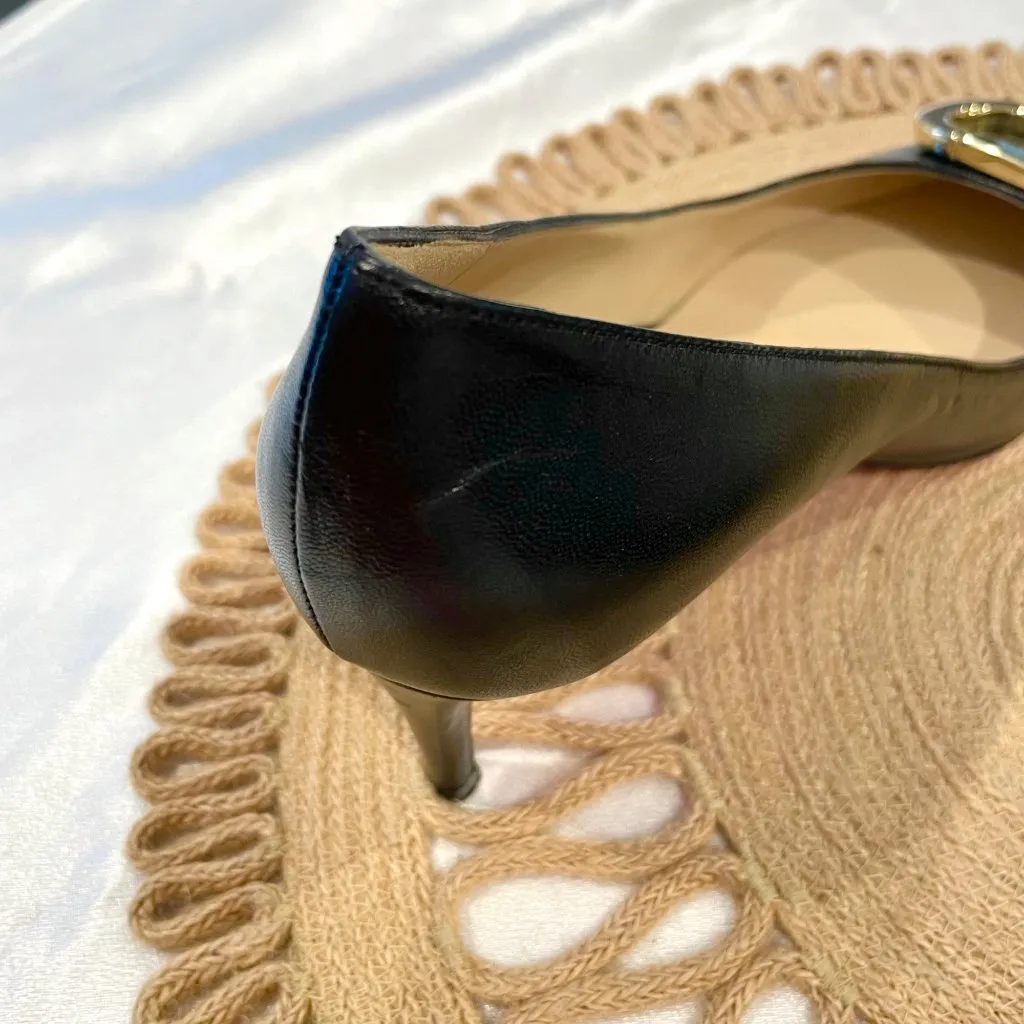 Dee Ocleppo Dee Office Party Logo Pump Black Leather Size EU 38 - Image 12