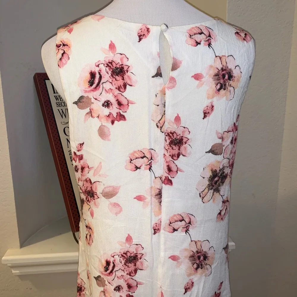 Altar’d State white floral sleeveless dress, Small - Image 3