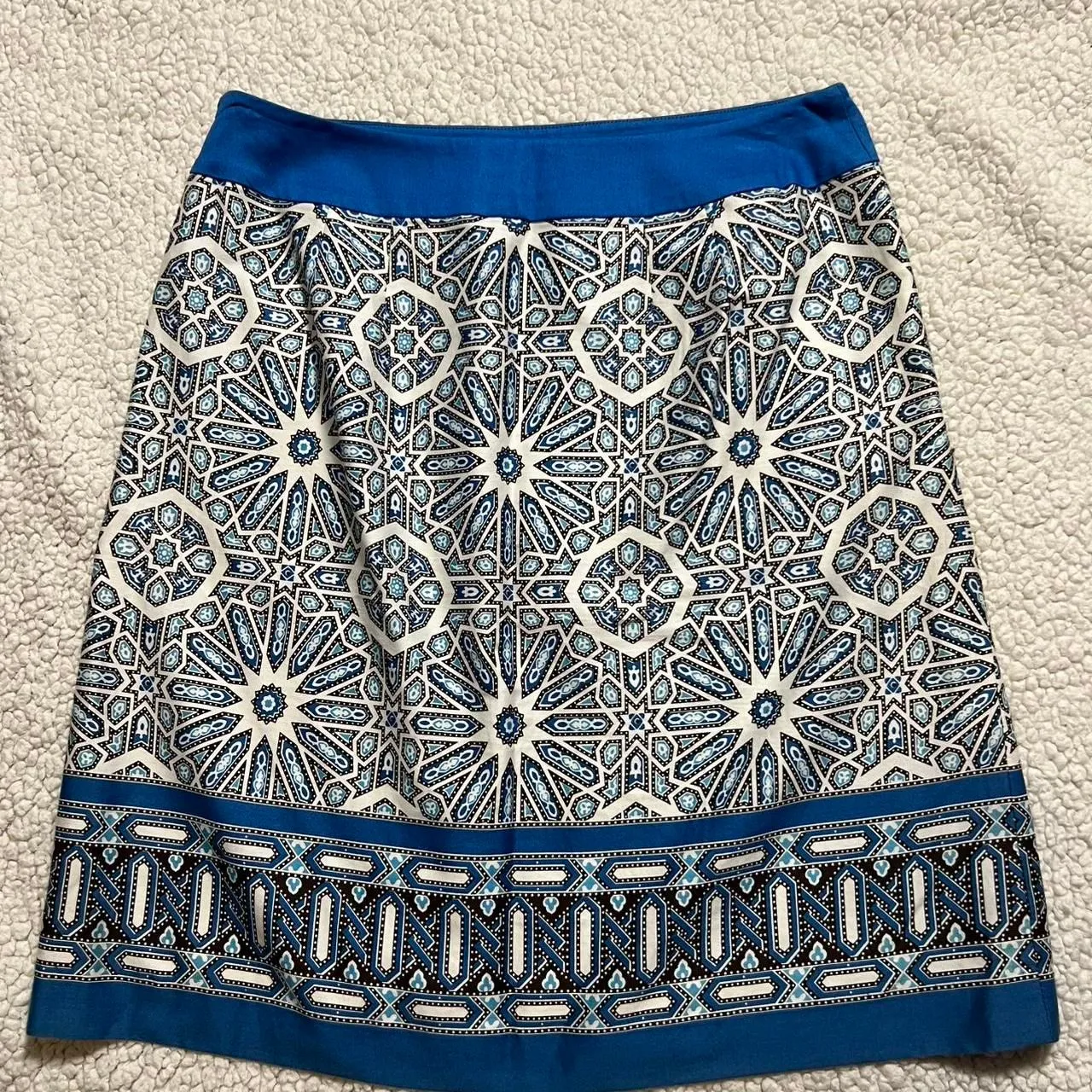 Ann Taylor Petites Moroccan Tile Print A-Line Skirt Size 0P - Image 3