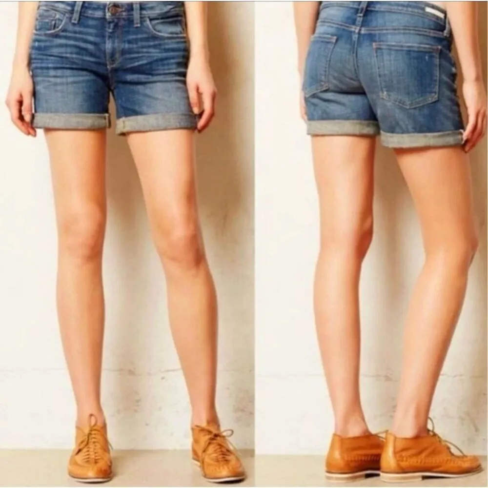 Pilcro And The Letterpress Womens Jean Shorts Size 26 Cotton Blend Blue - Image 4