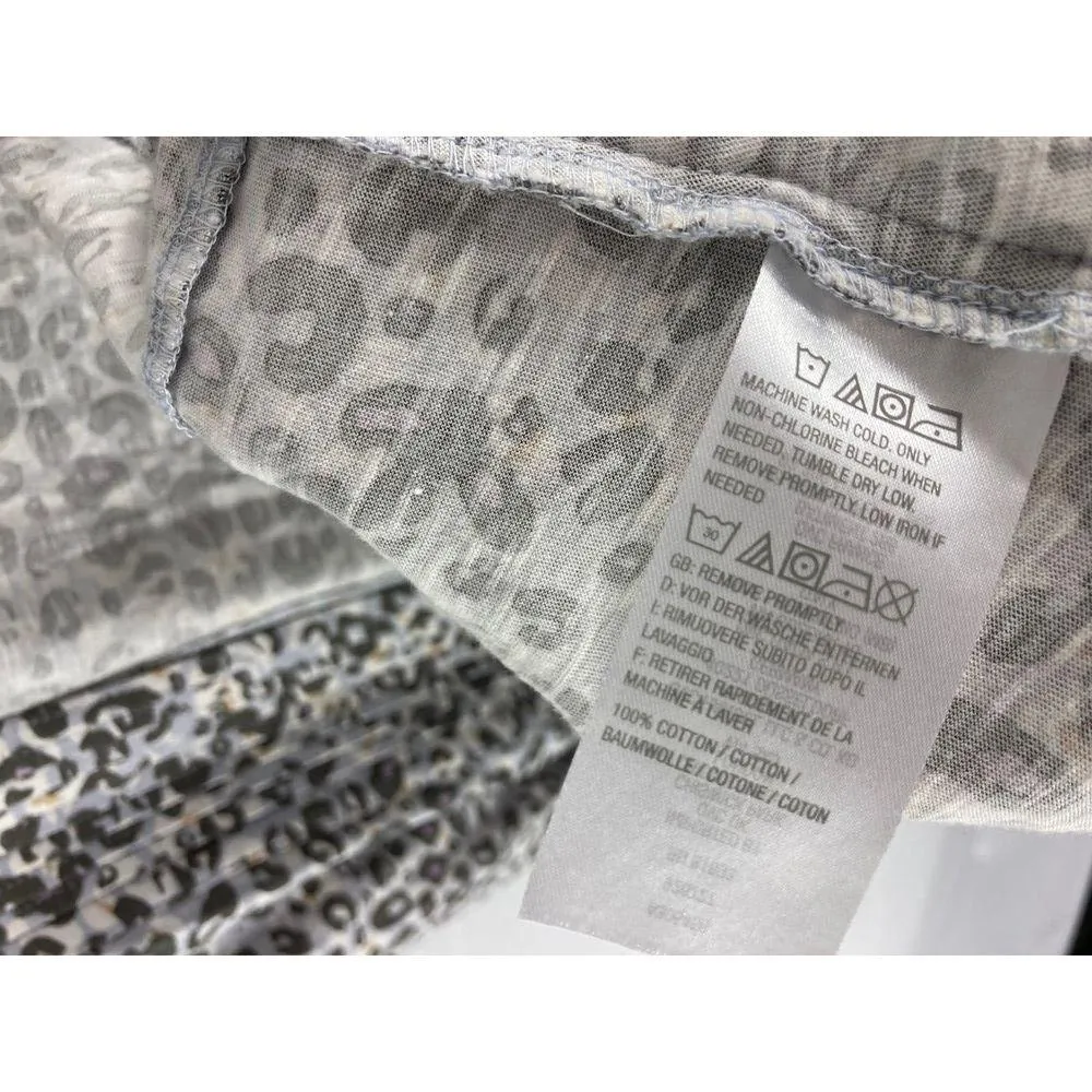 LOGO Lori Goldstein Animal Print Cardigan Size XS - Image 4