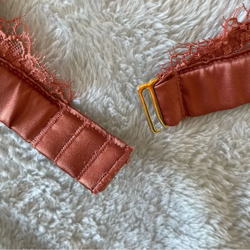 Victoria’s Secret Satin and Lace Triangle Bralette Medium - Image 6