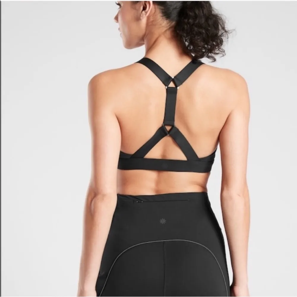 Athleta Ascent Bra Black T-Back Sports Bra A-C - Image 2