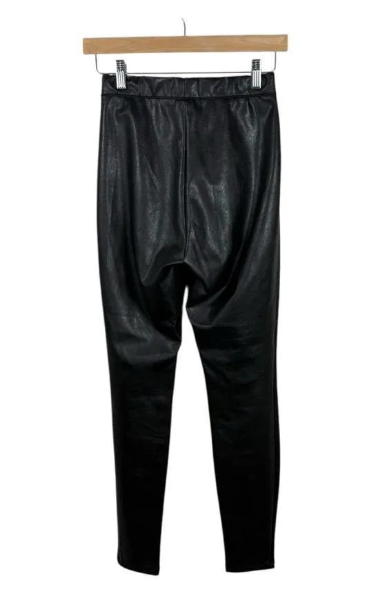 NWOT Express High Waisted Faux Leather Leggings in Black Size S - Image 8