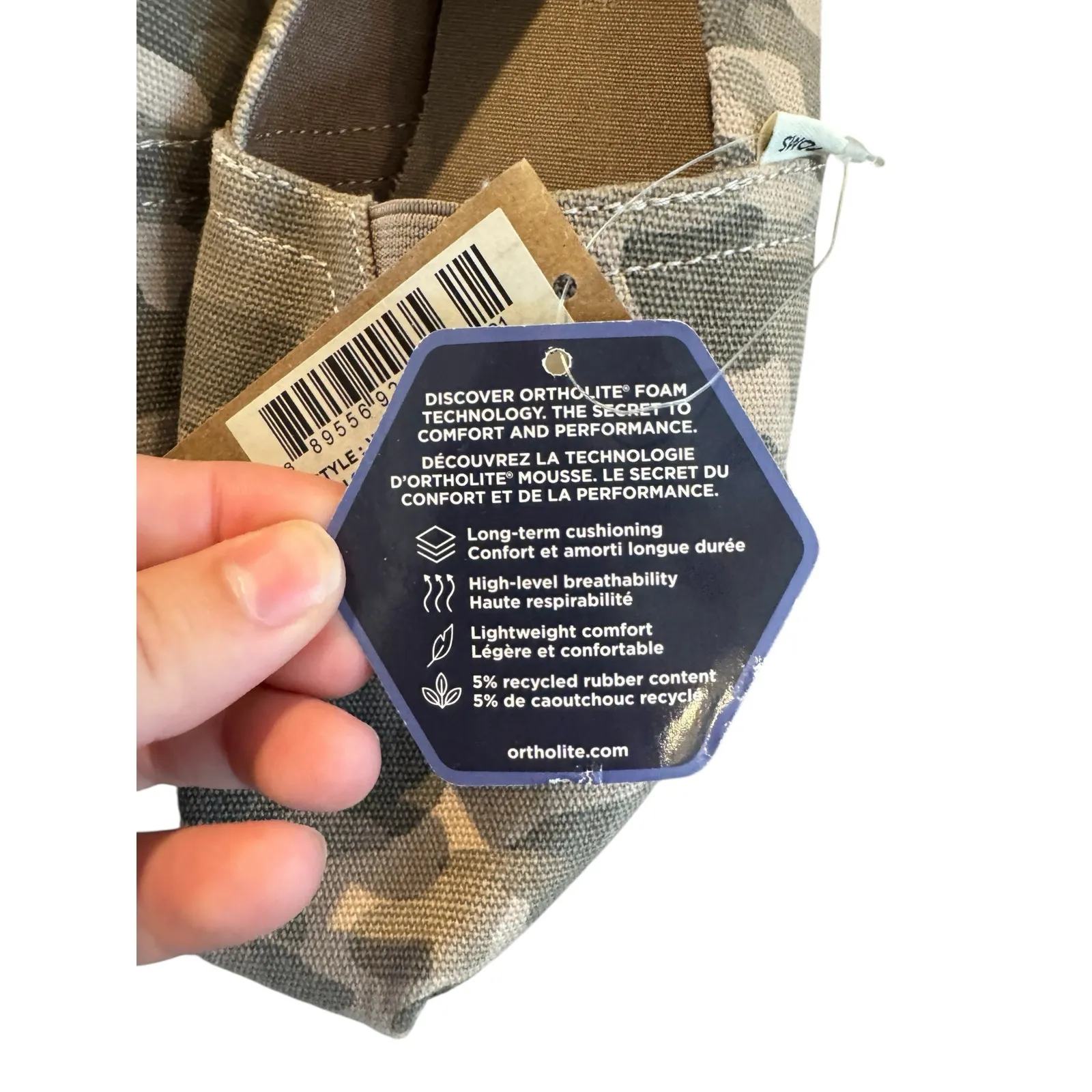 TOMS Camo Alpargata Slip On Flats Women’s 7.5 Taupe Grey Canvas Eco Comfort - Image 5