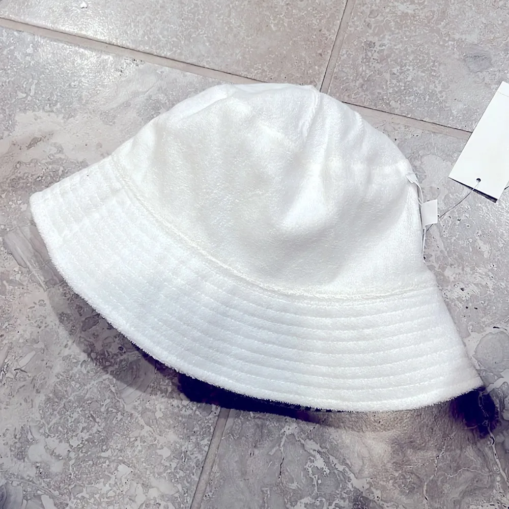 NEW Jenni Reversible Terry Cloth Hat Navy White Stripe One Size New w/Tag - Image 3