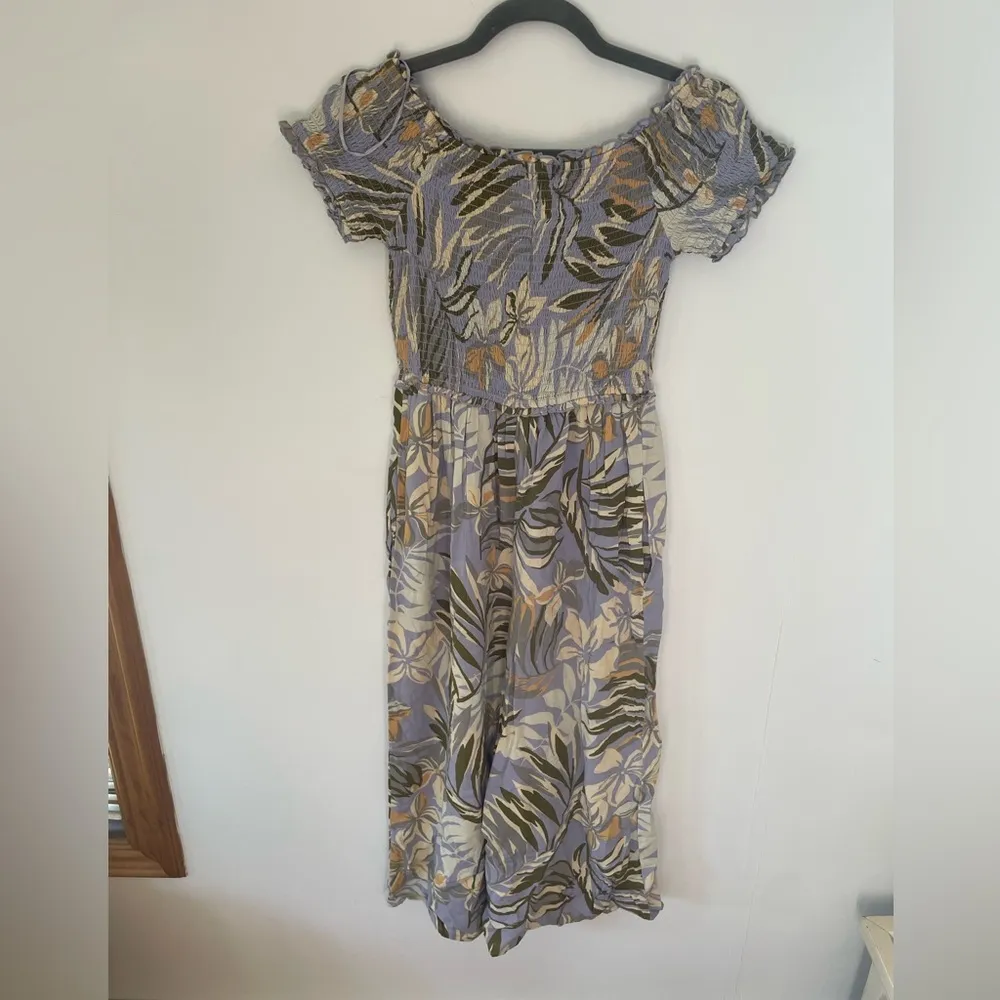 Patrons Of Peace Romper Jumpsuit Smocked Top Wide Leg Sz XS Cottagecore Boho - Image 8