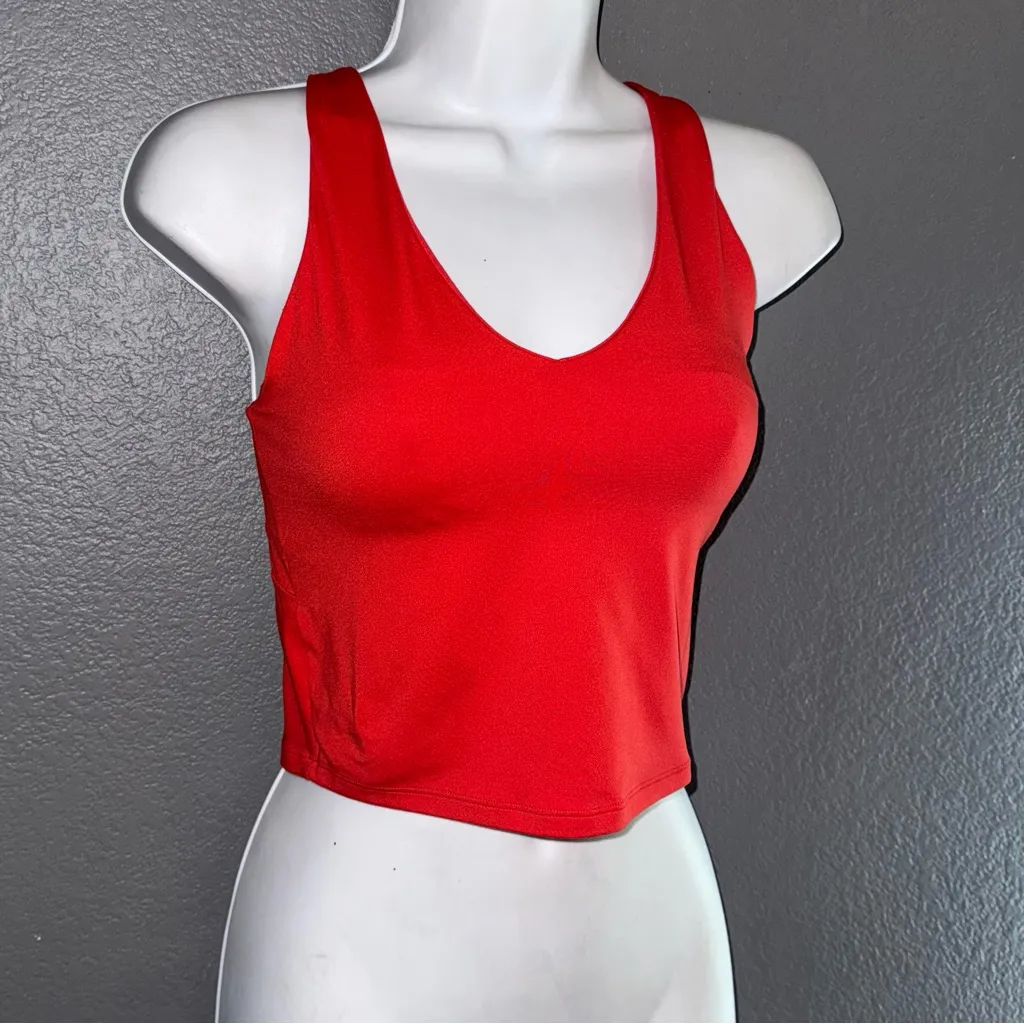 Women’s Red All In Motion Fitness Workout Gym Tank Top Medium - Image 3