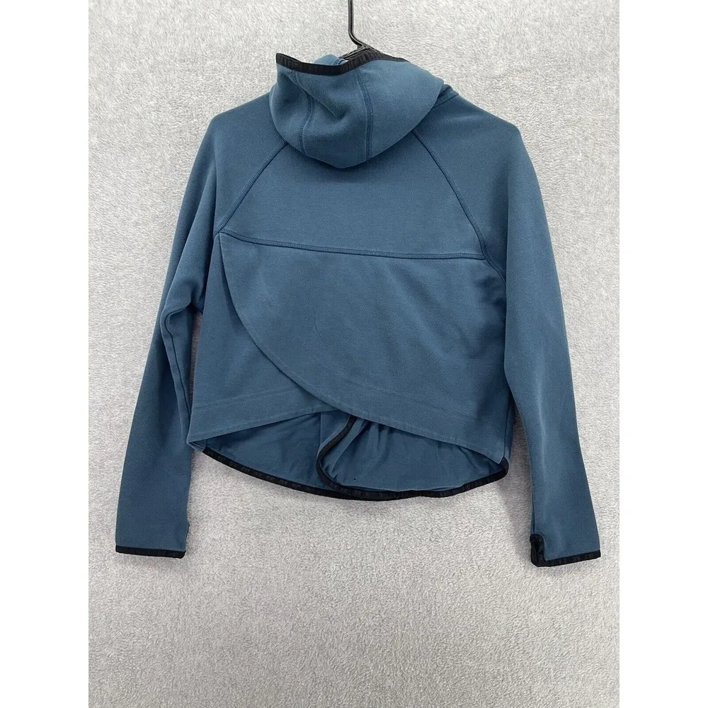 Nike Women’s Sweater Hoodie Teal Size Small Butterfly Long Sleeve Full Zip - Image 7