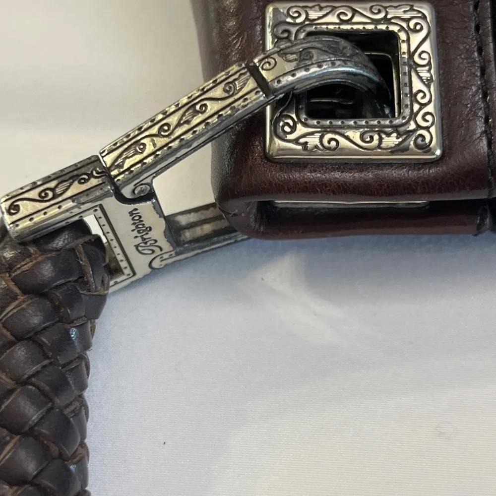 Brighton Vintage Black Brown Shoulder Bag VGUC - Image 12