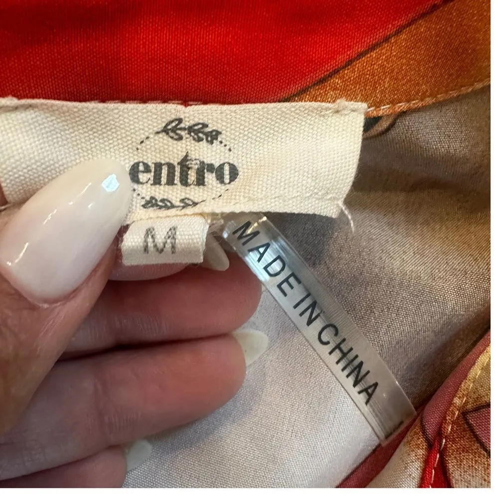 Medium SALON Entro‎ Wild About You abstract bodysuit NWOT - Image 5