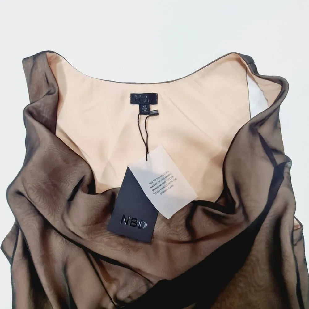 NBD Calla Gown in Black & Nude XS - Image 8